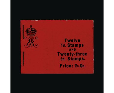 Great Britain - Booklets : (SG BA2) 1906 2s booklet complete, light wear to cover edges, very scarce. Cat £2200 (image availa