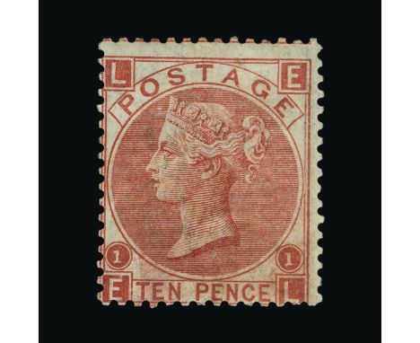 Great Britain - QV (surface printed) : (SG 113) 1867-80 10d pale red-brown, plate 1, EL, centred to SW, h/r, m.m.  Brandon Ce