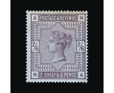 Great Britain - QV (surface printed) : (SG 175) 1883-84 blued paper 2s6d lilac, NA, centred to right, very light toning at up