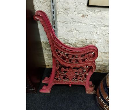 ANTIQUE CAST IRON BENCH ENDS 
