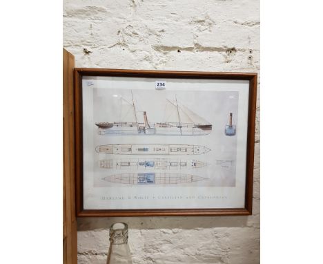 HARLAND AND WOLFF FRAMED PRINT 