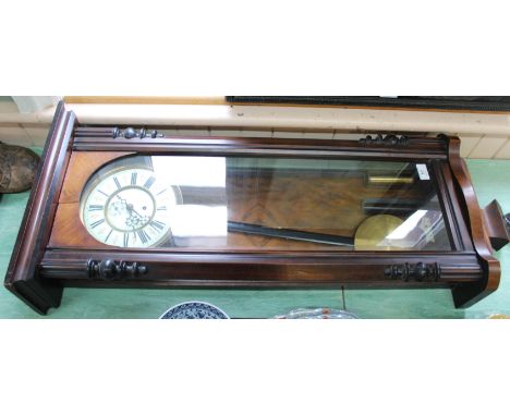 A Vienna regulator wall clock with one weight