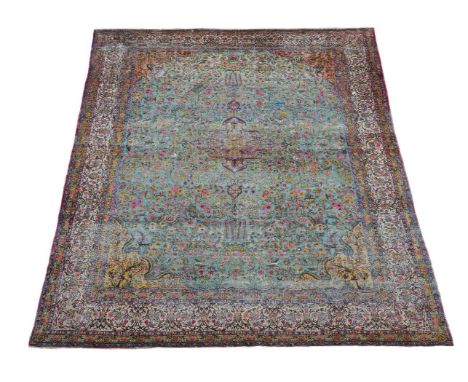A Persian carpet, probably Kashan, approximately 369 x 265cm