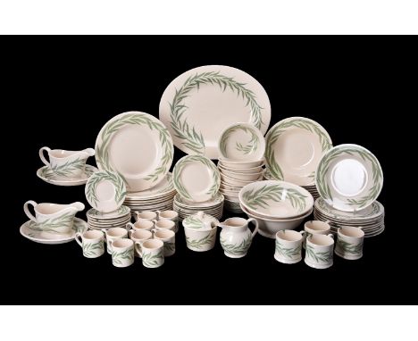 An Emma Bridgewater part breakfast and dinner service decorated with green fronds, comprising; ten breakfast bowls, ten soup 