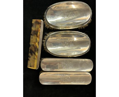 Silver brush and comb set