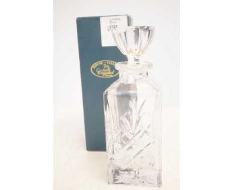 Very good quality Boyne Valley crystal island decanter with box  