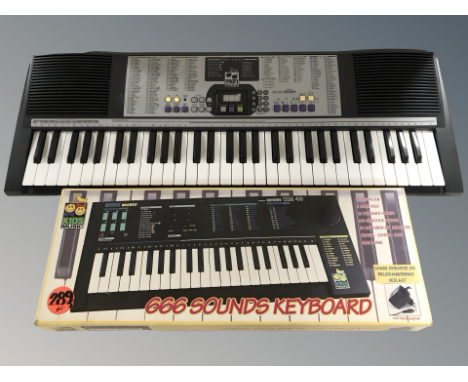 Bontempi PM 65 keyboard and a child's keyboard in box (no lead) 