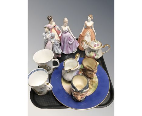 Two Royal Doulton figurines 'Summers Dream' HN4660, 'Southern Belle' HN2229, together with a Royal Worcester figure 'Masquera
