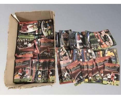 A quantity of football trading cards. (1 box)