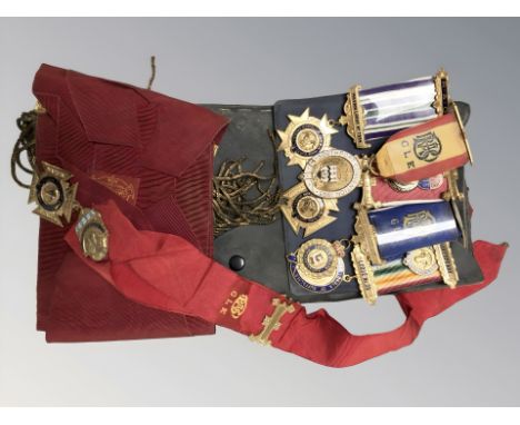 A group of RAOB medals, sash, etc.