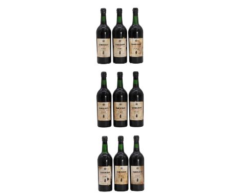 Sandemans, Vintage Port, 1966 (9)Condition ReportMinor scuffs and knocks to capsules, one with tear and other with hole and s