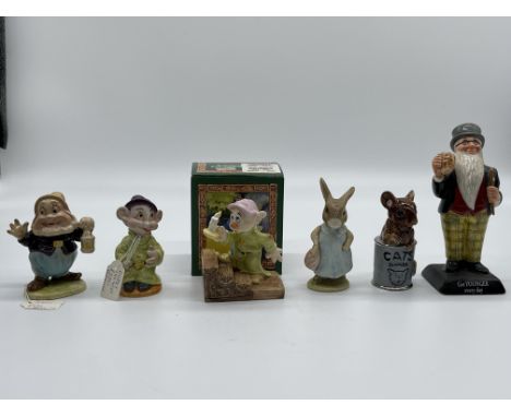 Pair of Rare Beswick Walt Disney Figurines, and assortment of other figurines to include RD, Beswick, and Wade. 
Good conditi