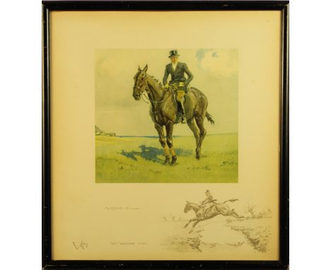 Snaffles (Charles Johnson Payne 1884-1967) A Signed Coloured  Print entitled ''Andsome is - wot andsome does'', signed in pen
