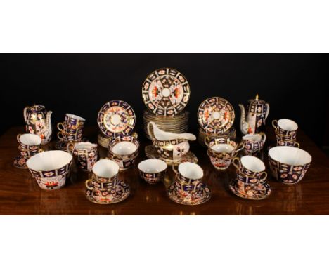 A Large Collection of Royal Crown Derby Bone China decorated in the Imari palette with 'Old Derby Witches' pattern No 2451: C