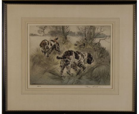 Henry Wilkinson (1921-2011). A Pair of Signed Limited Edition Drypoint Etchings: 'German Straight Haired Pointers' No 57/150,