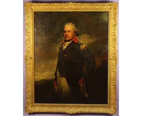 A Large Early 19th Century Oil on Canvas: Three Quarter Length Portrait believed to be that of Sir Robert Rollo Gillespie of 