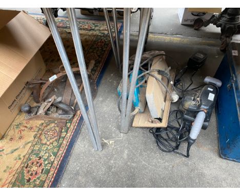 A Selection of tools to include tool planer, eletric sander and many more 
