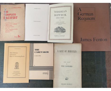 A Collection Of Scarce Titles To Include: A German Requiem Poems By James Fenton, 1981, Edinburgh.  A Kist Of Whistles New Po