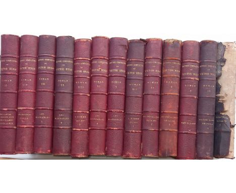 A Set of 13 Books, Ceuvres Completes De Victor Hugo Roman Notre Dame De Paris. Paris 1880.Also: The Wave Theory Of Light, [a 