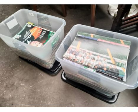 2 Large boxes of Celtic FC magazines 
