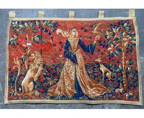 1960s Italian "La Dame de la Licorne" tapestry 