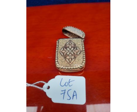 A Brass and enamel cased 'David Anderson' style vesta 