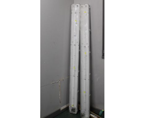 Pair of industrial light fittings 