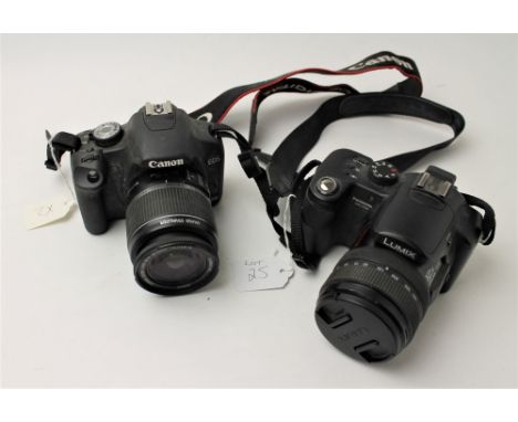 Cannon EOS 500 D camera and Panasonic Lumix DMC-FZ30 camera