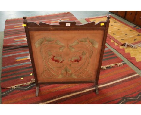 Embroidered fire screen 