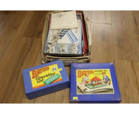 Two boxed Bayko Building Sets and Brickplayer Bricks and Mortar Building Kit