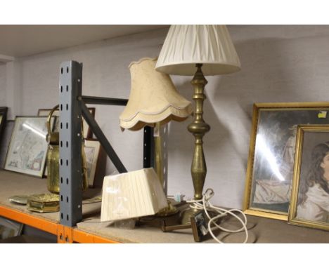 Eastern brass column lamp base, brass column lamp and wall mounted bracket lamp
