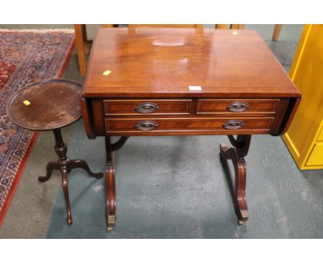 Reproduction sofa table and small occasional table 