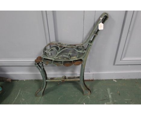 Pair of vintage bench ends 
