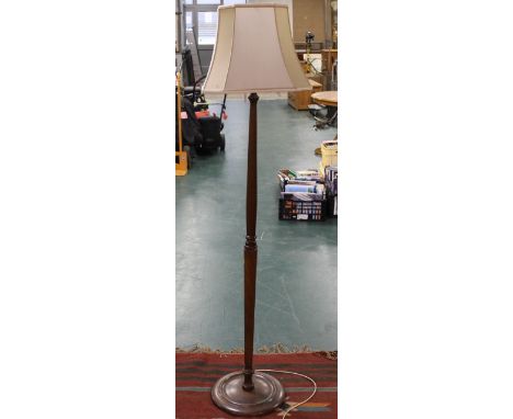 Modern wooden standard lamp