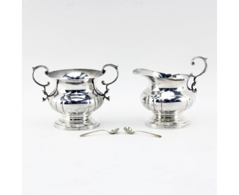 Grouping of Four (4) Sterling Silver Tabletop Items. Includes: Poole sterling silver "Georgian" creamer and sugar and 2 sterl