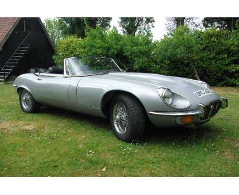 A 1972 Jaguar V12 E-type Series 3 Roadster.Reg No. UMC264LChassis No. UD15740563BWEngine No.758595LBSilver, black interior.5 