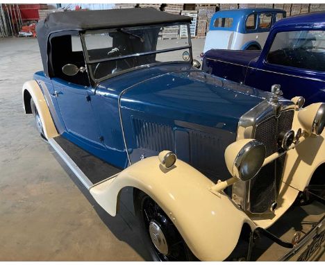 A 1935 Morris 10/4 TourerRegistration NJ5511Engine No. 43656Chassis No. 46721Odometer 04165In blue with white trim.The Morris