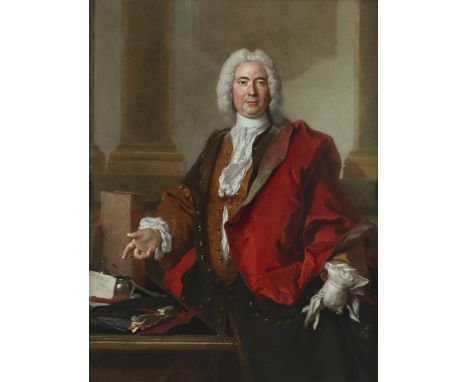 Nicolas de Largillière (French 1656-1746) Portrait of Monsieur Aubert, General Director of the Bridges and Roads of France, t