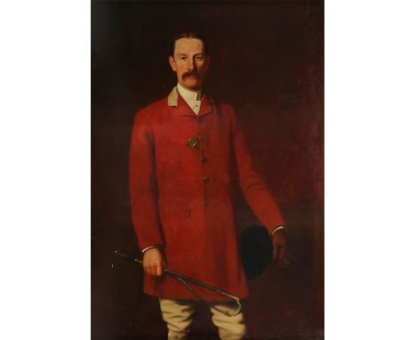 Joseph Sydney Willis Hodges (1828-1900) Portrait of Frederick Vernon Williams, Master of the Eridge Hunt, dressed in his hunt