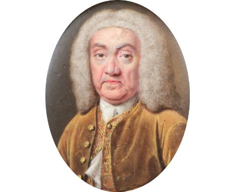 Attributed to Christian Friedrich Zincke (German 1683/4-1767) after Jean-Baptiste van Loo (French 1684-1745) Portrait miniatu