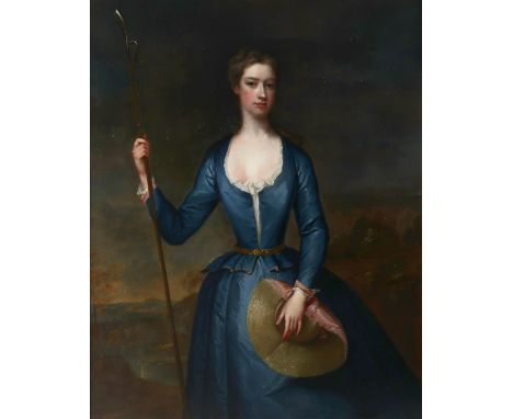 Charles Jervas (Irish c.1675-1739)Portrait of a young lady in a landscape, probably a member of the Digby family, three-quart