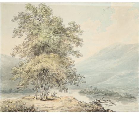 Benjamin Thomas Pouncy (c.1750-1799) The vale of Llangollen Watercolour, pen and ink 15.5 x 20.5cm; 8¼ x 6¼ in Unframed Prove
