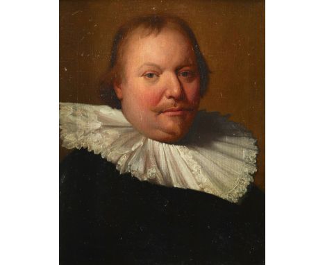 Follower of Michiel Jansz. van Mierevelt Portrait of a gentleman, bust-length, wearing a ruff Oil on canvas 45.9 x 36cm; 18 x