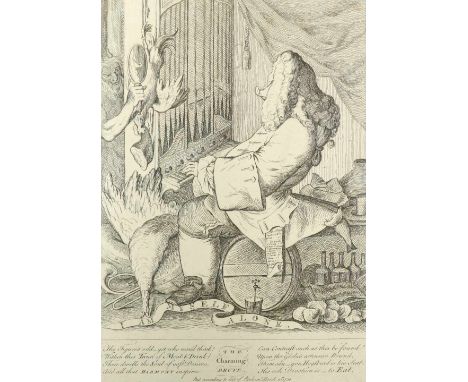 English School 1754 The Charming Brute: A Satire on Handel Etching 33.2 x 23.5cm; 13 x 9¼in (sheet) Together with Jean Baptis
