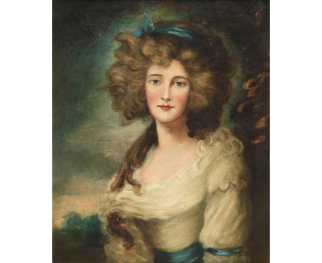 After Thomas Gainsborough Portrait of Mrs Richard Brinsley Sheridan Oil on canvas 73.3 x 60.9cm; 28¾ x 24in Based on the orig