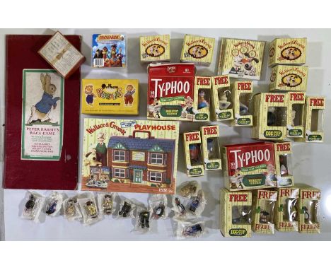 Collection of toys and games to inc: Peter Rabbit Race Game c 1930 inc original board and box. A boxed Pelham Puppet, a selec