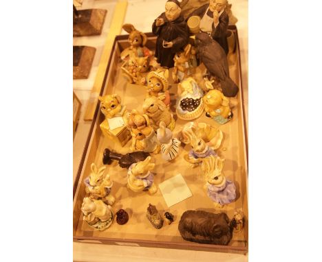 Selection of Pendelfin figurines and other ceramic figurines. Not available for in-house P&amp;P. 