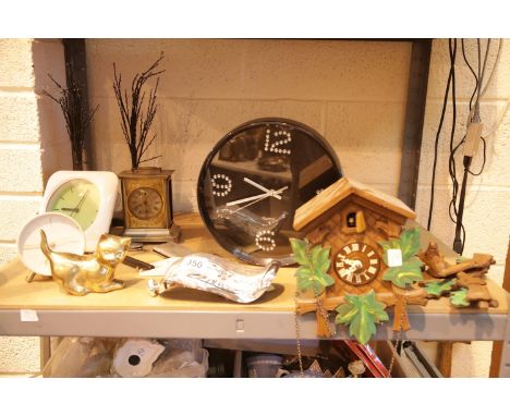 Shelf of mixed clocks. Not available for in-house P&amp;P. 