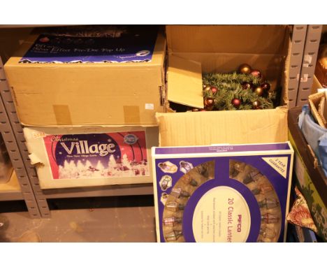 Selection of various festive light up village scenes and other festive scenes. Not available for in-house P&amp;P. 