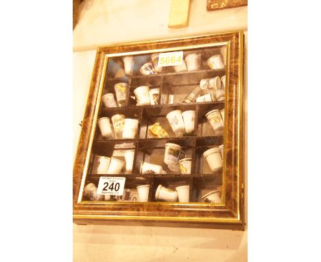 Display box containing various ceramic thimbles. Not available for in-house P&amp;P. 